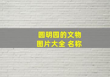 圆明园的文物图片大全 名称